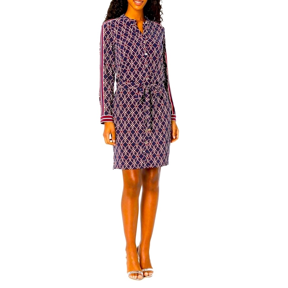 Tommy Hilfiger Roxy Print Jersey Dress size 2, high quality